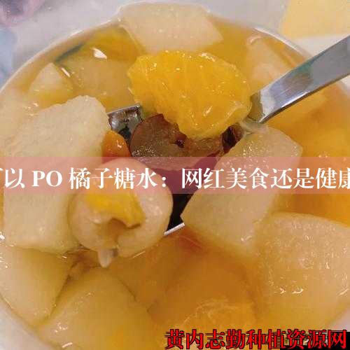 可不可以 PO 橘子糖水：网红美食还是健康饮品？